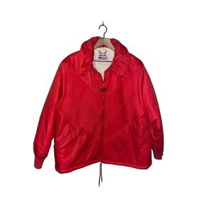 Vintage Weather Tamer Jacket USA Made Red Jacket Outerwear Lined VTG 1970s 80s